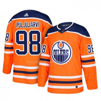 Maglia Hockey Edmonton Oilers Jesse Puljujarvi Home Arancione