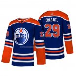 Maglia Hockey Edmonton Oilers Leon Draisaitl Alternato Autentico Blu