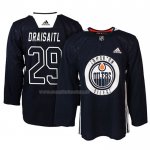Maglia Hockey Edmonton Oilers Leon Draisaitl New Season Practice Blu