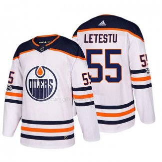 Maglia Hockey Edmonton Oilers Mark Letestu 2018 Bianco