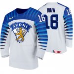 Maglia Hockey Finlandia Joonas Oden Home 2020 Iihf World Junior Championship Bianco