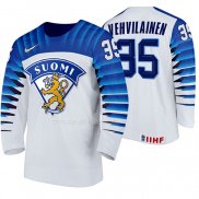 Maglia Hockey Finlandia Veini Vehvilainen Home 2020 Iihf World Championship Bianco