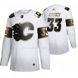 Maglia Hockey Golden Edition Calgary Flames David Rittich Limited Bianco