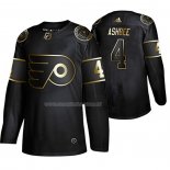 Maglia Hockey Golden Edition Philadelphia Flyers Barry Ashbee Retired Giocatore Autentico Nero