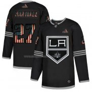 Maglia Hockey Los Angeles Kings Alec Martinez 2020 USA Flag Nero