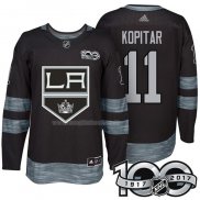 Maglia Hockey Los Angeles Kings Anze Kopitar 1917-2017 100th Anniversario Nero