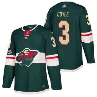 Maglia Hockey Minnesota Wild Charlie Coyle Autentico Home 2018 Verde
