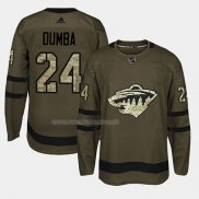 Maglia Hockey Minnesota Wild Matt Dumba 2018 Salute To Service Verde Militare