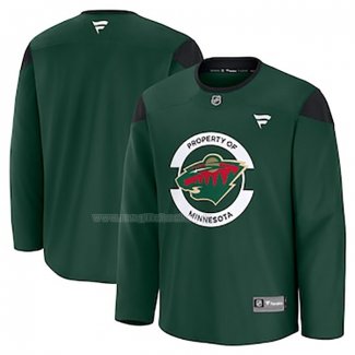 Maglia Hockey Minnesota Wild Practice Verde