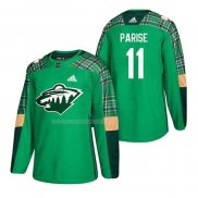 Maglia Hockey Minnesota Wild Zach Parise 2018 Dia de San Patricio Verde