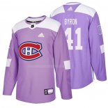 Maglia Hockey Montreal Canadiens Paul Byron 2018 Fights Cancer Viola