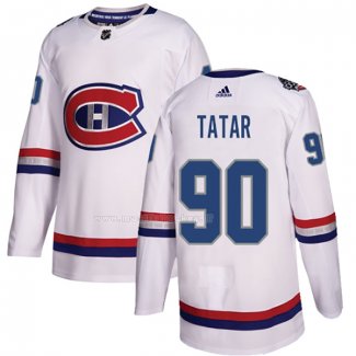 Maglia Hockey Montreal Canadiens Tomas Tatar Autentico 2017 100 Classic Bianco