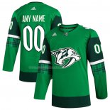Maglia Hockey Nashville Predators 2023 St. Patrick's Day Autentico Personalizzate Verde