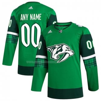 Maglia Hockey Nashville Predators 2023 St. Patrick's Day Autentico Personalizzate Verde