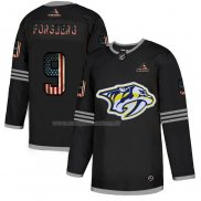 Maglia Hockey Nashville Predators Filip Forsberg 2020 USA Flag Nero