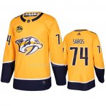 Maglia Hockey Nashville Predators Juuse Saros Home Giallo