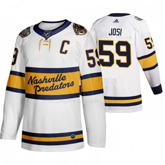 Maglia Hockey Nashville Predators Roman Josi Breakaway Giocatore Throwback 2020 Winter Classic Bianco