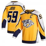 Maglia Hockey Nashville Predators Roman Josi Reverse Throwback Autentico 2020-21 Giallo