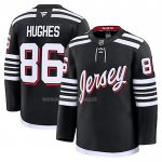 Maglia Hockey New Jersey Devils Jack Hughes Alternato Nero