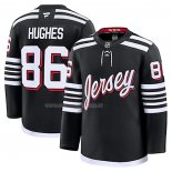 Maglia Hockey New Jersey Devils Jack Hughes Alternato Nero