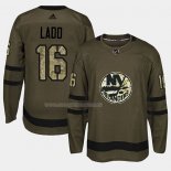 Maglia Hockey New York Islanders Andrew Ladd 2018 Salute To Service Verde Militare