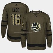Maglia Hockey New York Islanders Andrew Ladd 2018 Salute To Service Verde Militare