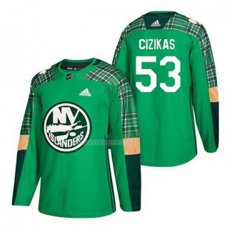 Maglia Hockey New York Islanders Casey Cizikas 2018 Dia de San Patricio Verde