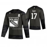Maglia Hockey New York Rangers Jesper Fast 2019 Veterans Day Camuffamento