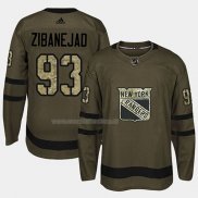 Maglia Hockey New York Rangers Mika Zibanejad 2018 Salute To Service Verde Militare