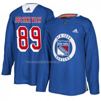 Maglia Hockey New York Rangers Pavel Buchnevich New Season Practice Blu