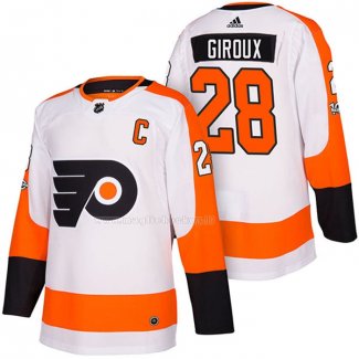 Maglia Hockey Philadelphia Flyers Claude Giroux Autentico Away 2018 Bianco