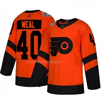 Maglia Hockey Philadelphia Flyers Jordan Weal Autentico 2019 Stadium Series Arancione