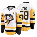 Maglia Hockey Pittsburgh Penguins Kris Letang 2019 Away Breakaway Bianco