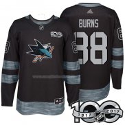 Maglia Hockey San Jose Sharks Brent Burns 1917-2017 100th Anniversario Nero