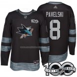 Maglia Hockey San Jose Sharks Joe Pavelski 1917-2017 100th Anniversario Nero