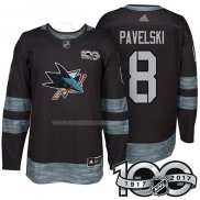Maglia Hockey San Jose Sharks Joe Pavelski 1917-2017 100th Anniversario Nero