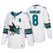 Maglia Hockey San Jose Sharks Joe Pavelski 2018 Bianco