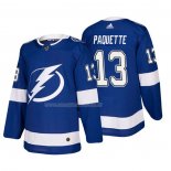Maglia Hockey Tampa Bay Lightning Cedric Paquette Home Autentico Giocatore Blu