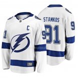 Maglia Hockey Tampa Bay Lightning Steven Stamkos 2019 Away Breakaway Bianco