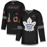 Maglia Hockey Toronto Maple Leafs Mitchell Marner 2020 USA Flag Nero