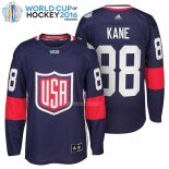 Maglia Hockey USA Patrick Kane Premier 2016 World Cup Blu