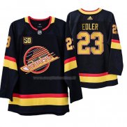 Maglia Hockey Vancouver Canucks Alexander Edler 50 Anniversario 90's Flying Skate Nero