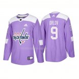 Maglia Hockey Washington Capitals Dmitry Orlov Autentico 2018 Fights Cancer Viola