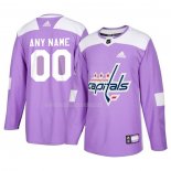 Maglia Hockey Washington Capitals Personalizzate Viola