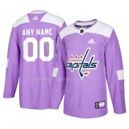Maglia Hockey Washington Capitals Personalizzate Viola