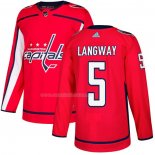 Maglia Hockey Washington Capitals Rod Langway Home Autentico Rosso