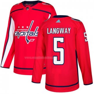 Maglia Hockey Washington Capitals Rod Langway Home Autentico Rosso